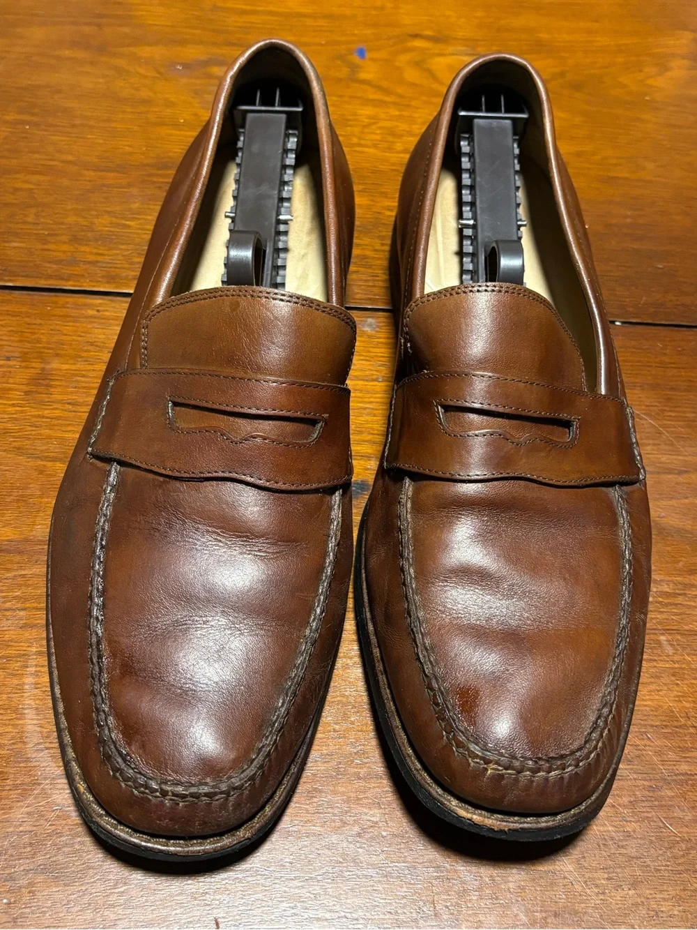 Johnston & Murphy Men’s Tan Leather Penny Loafers Size 10M Style 20-7796